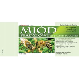 lipčiaus medaus, pagaminto iš spygliuočių lipčiaus, etiketė