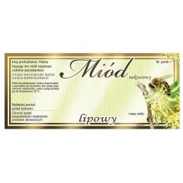 liepų medaus etiketė