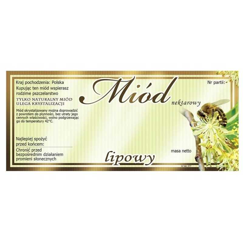 liepų medaus etiketė