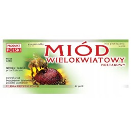 multiflorinio medaus etiketė