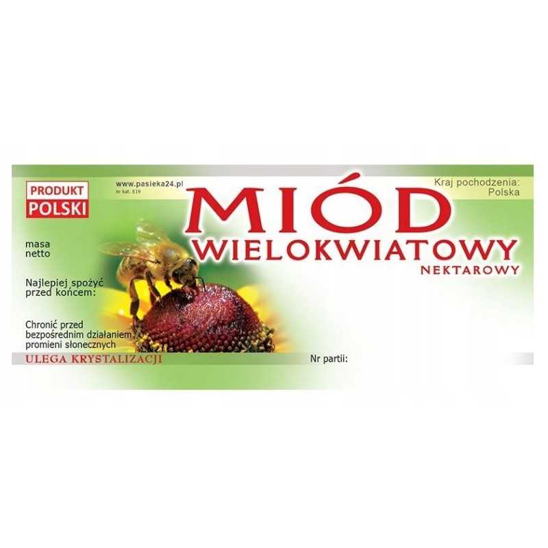 multiflorinio medaus etiketė
