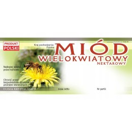 multiflorinio medaus etiketė