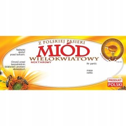 multiflorinio medaus etiketė