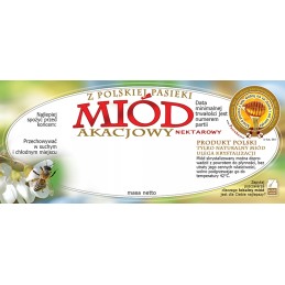 akacijų medaus etiketė