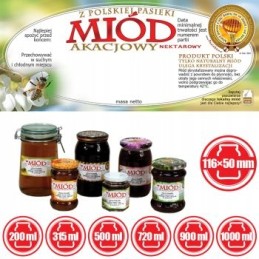 akacijų medaus etiketė