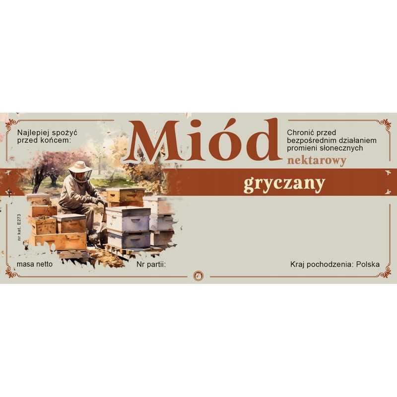 grikių medaus etiketės