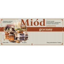 grikių medaus etiketės