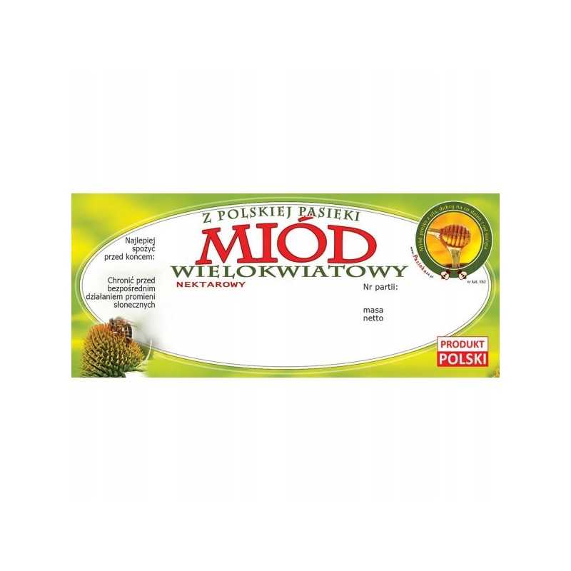 multiflorinio medaus etiketė