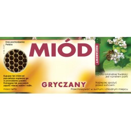 grikių medaus etiketė