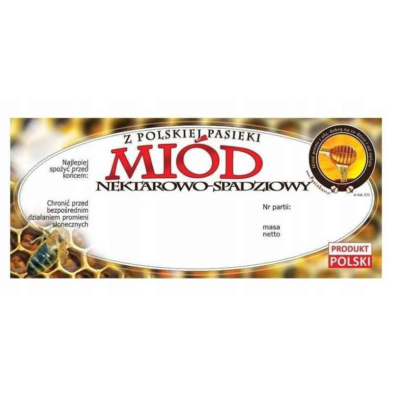 nektaro ir lipčiaus medaus etiketė