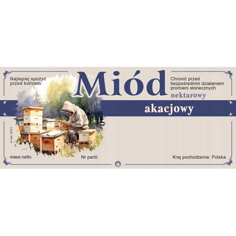 akacijų medaus etiketės