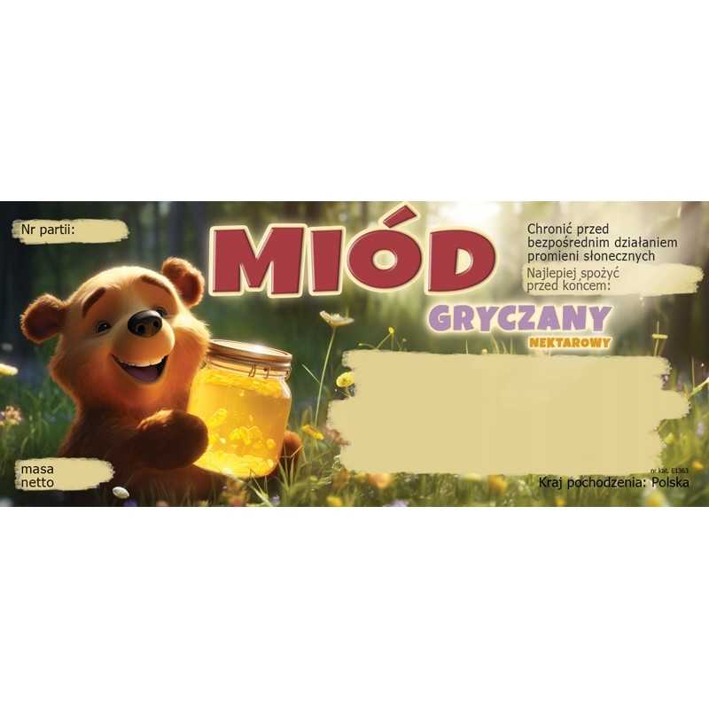 grikių medaus etiketės