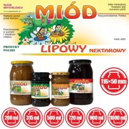 liepų medaus etiketė