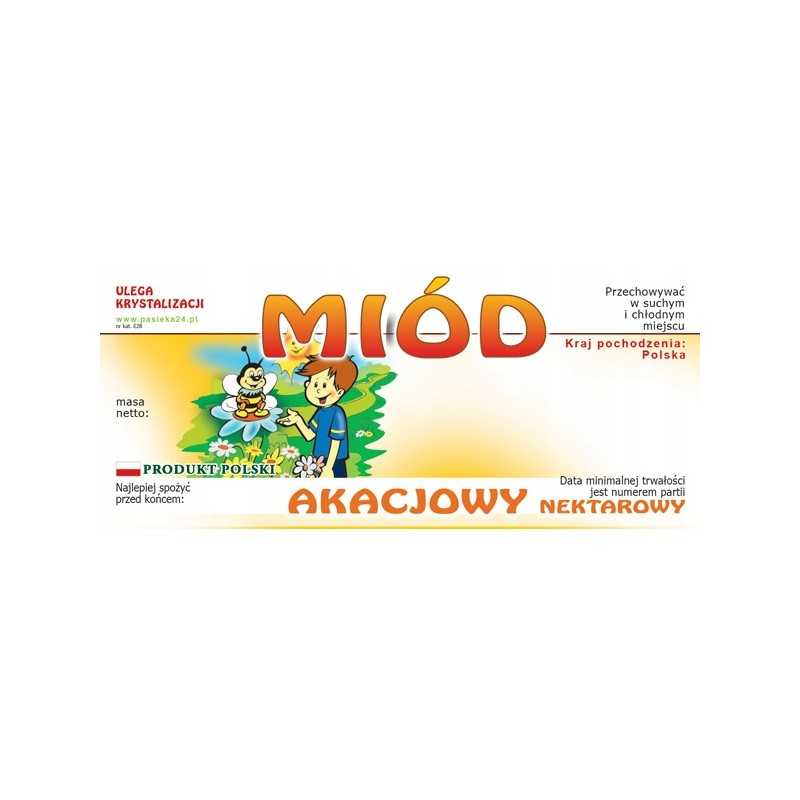 akacijų medaus etiketė