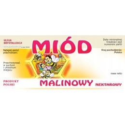 aviečių medaus etiketė