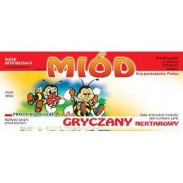 grikių medaus etiketė