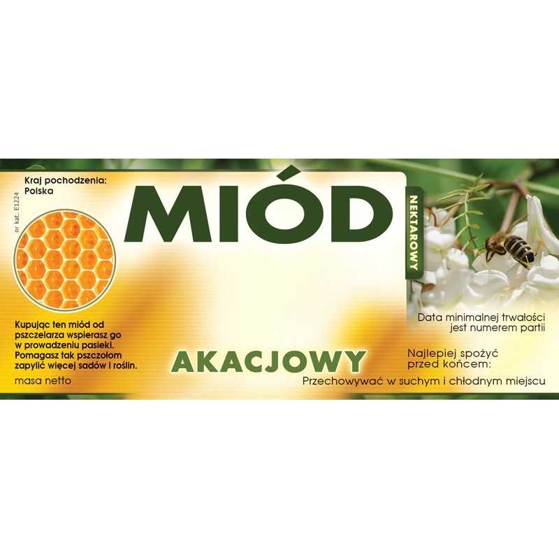 akacijų medaus etiketė