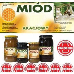 akacijų medaus etiketė