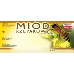 Siūlome lipnias etiketes rapsų medui - 100 vnt - labai geras produktas!!!