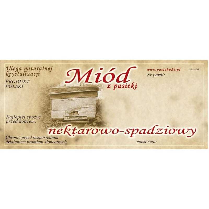 Siūlome lipnias etiketes nektarui ir lipčiaus medui - 100 vnt - labai geras produktas - tinka ir dideliems ir mažiems stiklainia