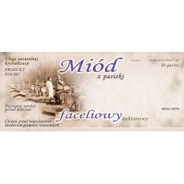 Siūlome lipnias etiketes facelijų medui - 100 vnt - labai geras produktas - tinka tiek dideliems, tiek mažiems indeliams!!!