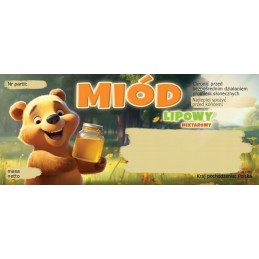 Etiketės su meškiuku liepų medui e1362