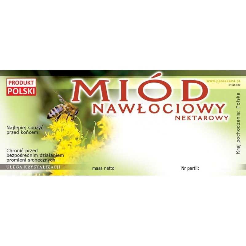 Siūlome lipnias etiketes auksarankio medui - 100 vnt - labai geras produktas!!!