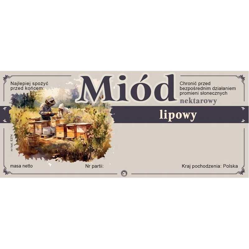 Liepų medaus etiketės iš bityno e274