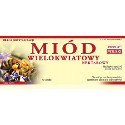 Siūlome lipnias etiketes kelių žiedų medui, labai geras produktas!!!