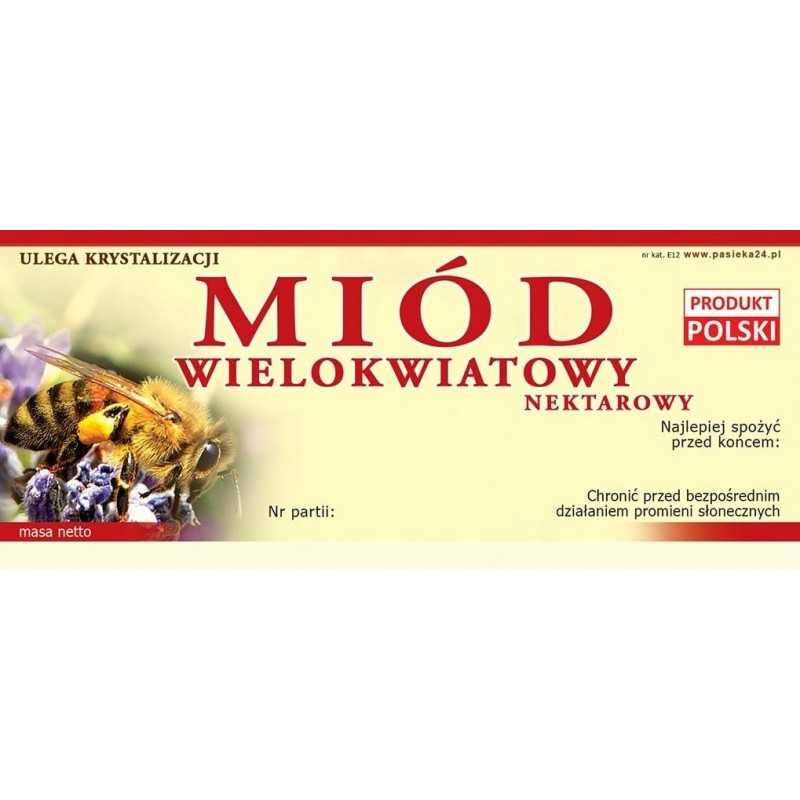 Siūlome lipnias etiketes kelių žiedų medui, labai geras produktas!!!