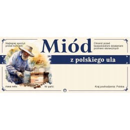 Bitynų etiketės medui iš lenkiško avilio, universalus e278