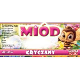 Etiketės su bite grikių medui e427