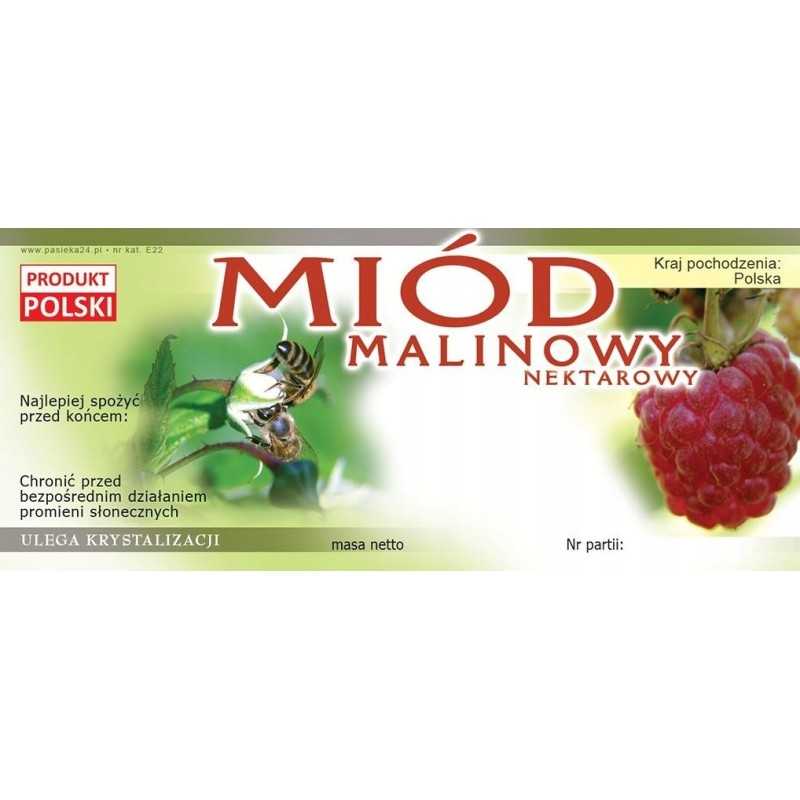 Siūlome lipnias etiketes aviečių medui - 100 vnt - labai geras produktas!!!