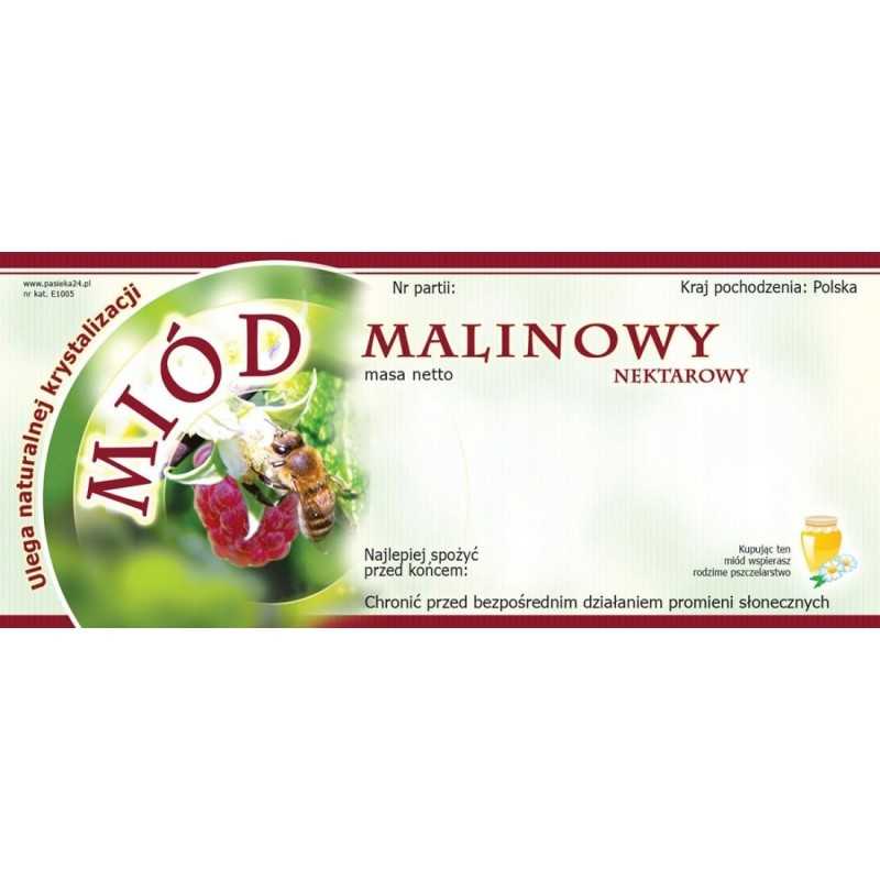 Siūlome lipnias etiketes aviečių medui - 100 vnt - labai geras produktas!!!