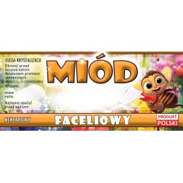 Etiketės su bite facelijų medui e429