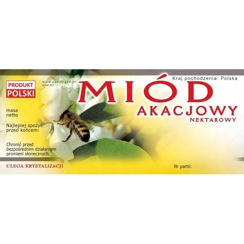 Siūlome lipnias etiketes akacijų medui - 100 vnt - labai geras produktas!!!