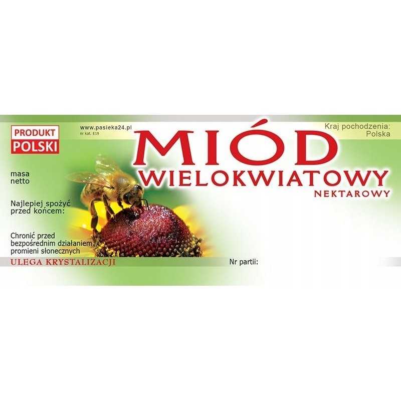 Siūlome lipnias etiketes kelių gėlių medui - 100 vnt - labai geras produktas!!!