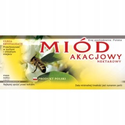 Lipni etiketė akacijų nektaro medui