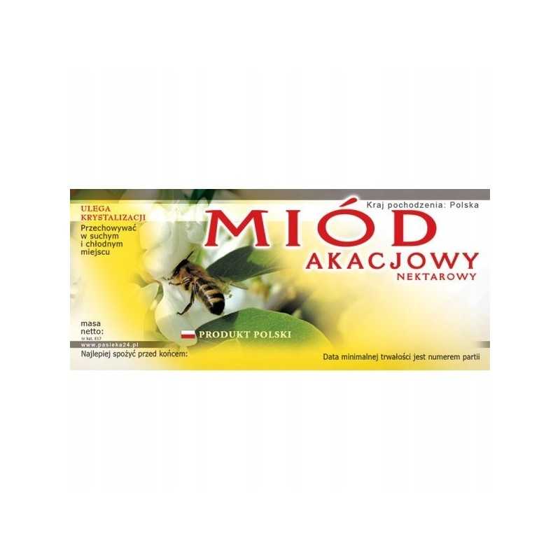 Lipni etiketė akacijų nektaro medui