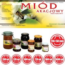 Lipni etiketė akacijų nektaro medui