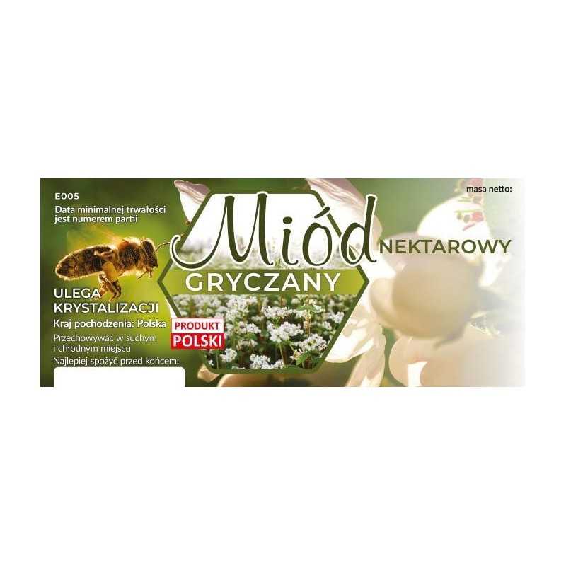 Lipnios etiketės grikių medui, pakuotė 100 vnt