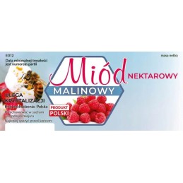 Etiketės aviečių nektaro medui, pakuotė 100 vnt.