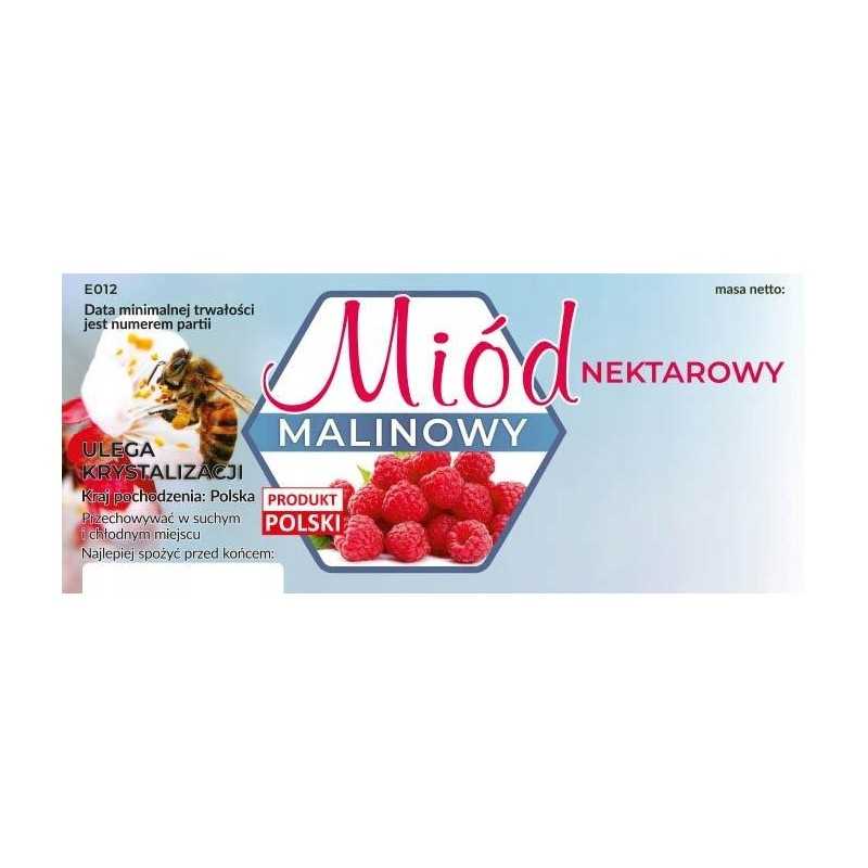 Etiketės aviečių nektaro medui, pakuotė 100 vnt.