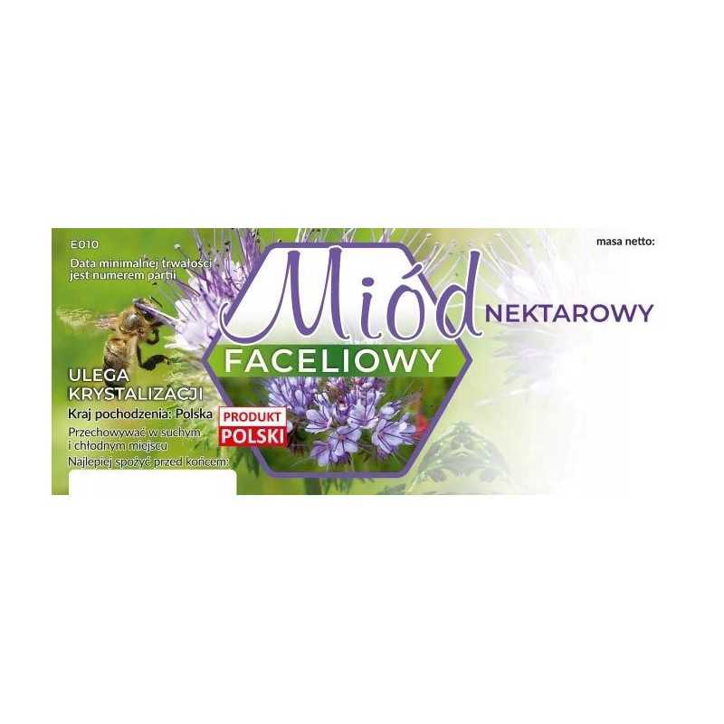 Facelijos nektaro medaus etiketės, pak. 100 vnt