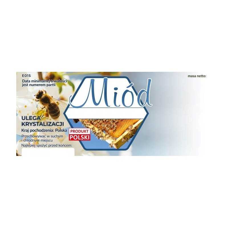 Medaus etiketės, universali pakuotė, 100 vnt