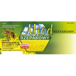 Rapsų medaus etiketė, pakuotė 100 vnt