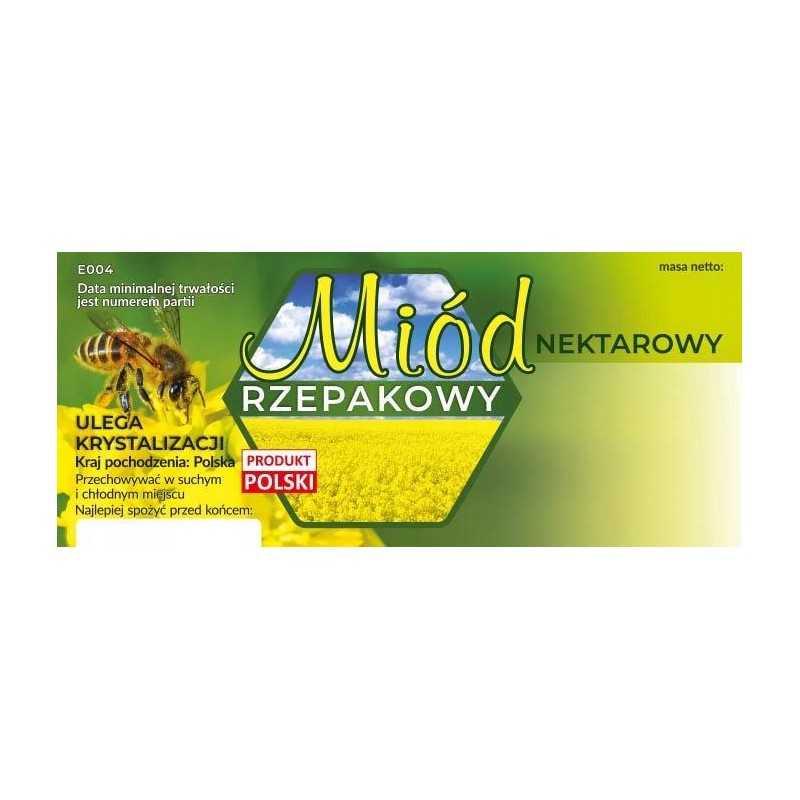 Rapsų medaus etiketė, pakuotė 100 vnt