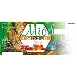 Medaus etiketės, universali pakuotė, 100 vnt
