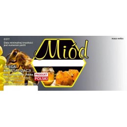 Medaus etiketės, universali pakuotė, 100 vnt