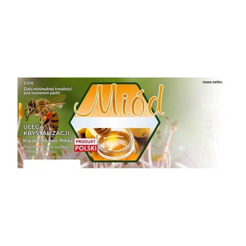 Medaus etiketės, universali pakuotė, 100 vnt